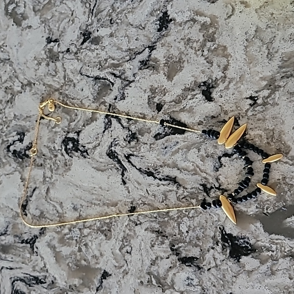 Madewell Black and Gold Necklace